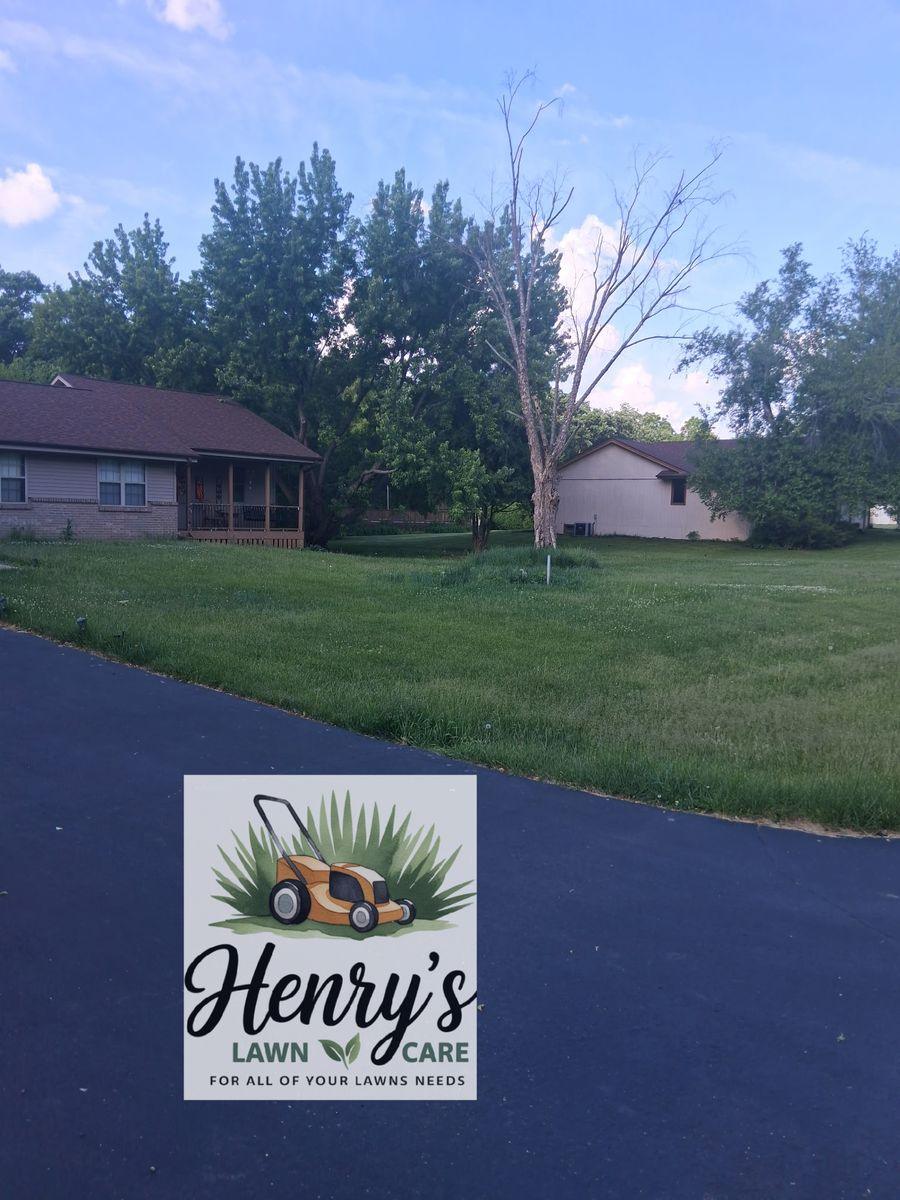Lawn care and landscaping work by Henry’s Lawn Care in Rockford, IL