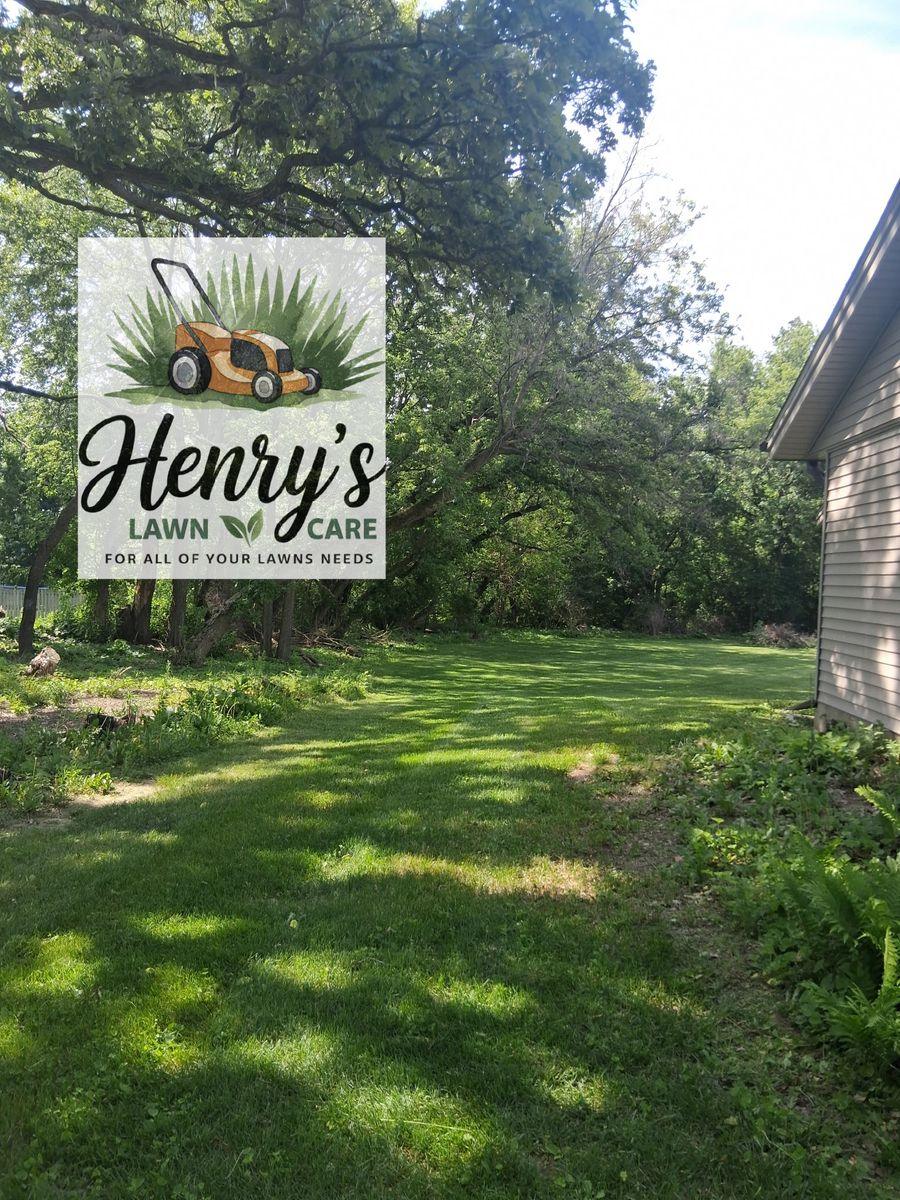Lawn care and landscaping work by Henry’s Lawn Care in Rockford, IL