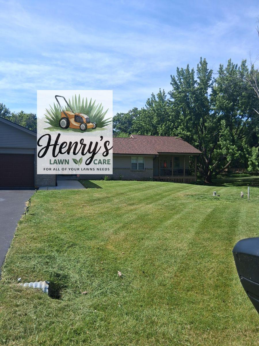 Lawn care and landscaping work by Henry’s Lawn Care in Rockford, IL