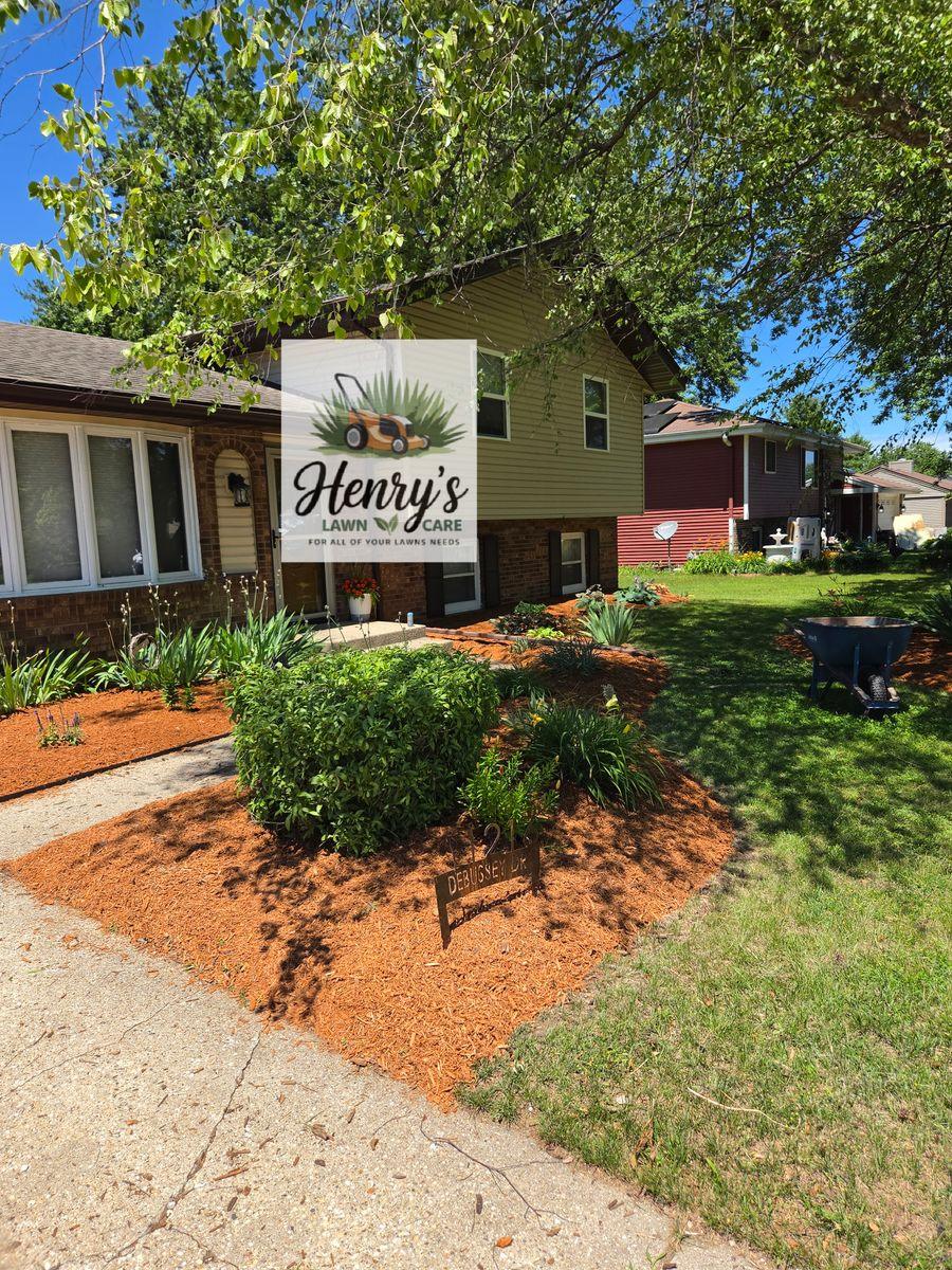 Lawn care and landscaping work by Henry’s Lawn Care in Rockford, IL