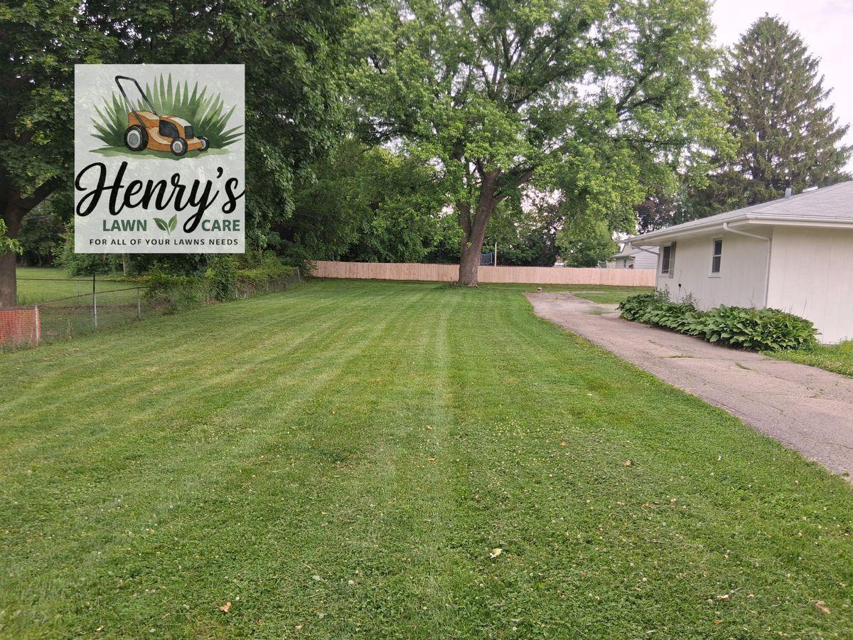 Lawn care and landscaping work by Henry’s Lawn Care in Rockford, IL
