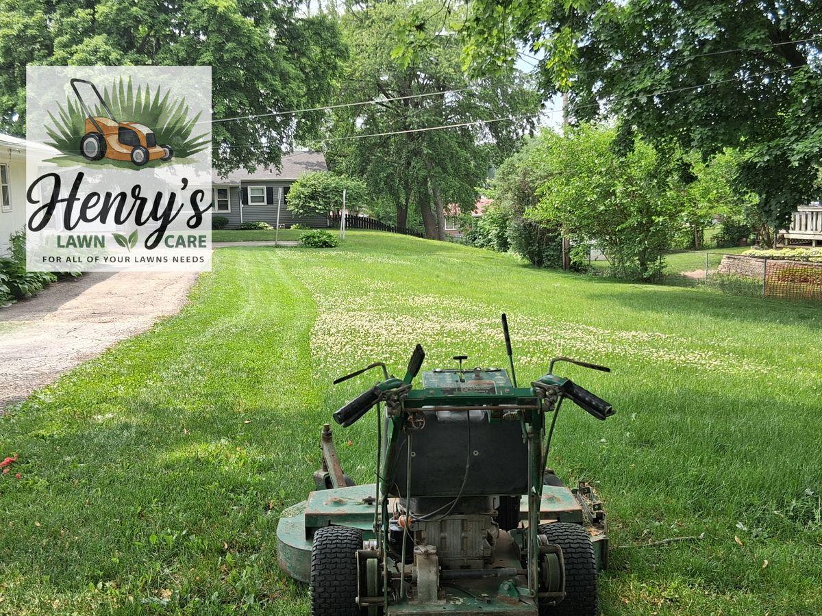 Lawn care and landscaping work by Henry’s Lawn Care in Rockford, IL